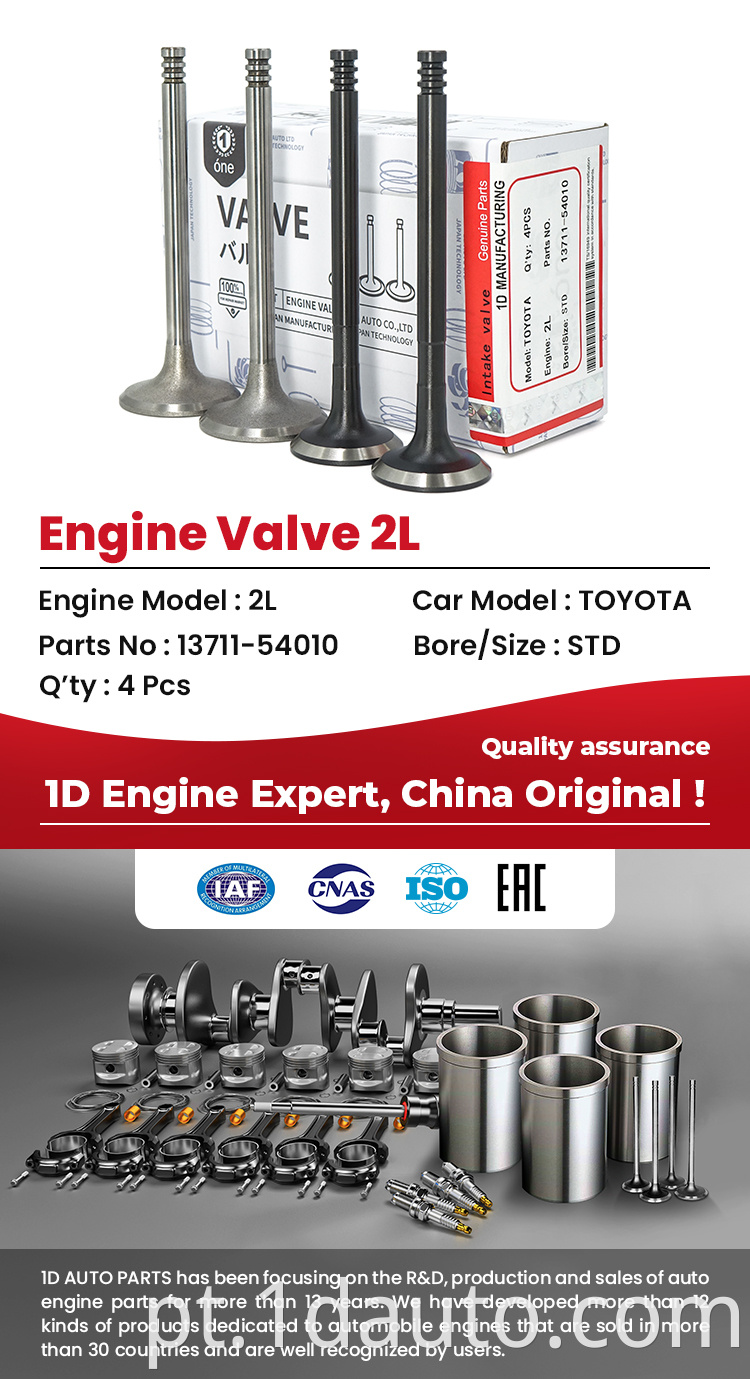 Toyota 2l Engine Intake Exhaust Valve